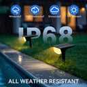 Solar Spot Lights Outdoor IP68 Waterproof, Ultra-Bright PerformanceSimple Modes for Easier Operation, Auto On/OffSolar Powered Landscape Lights for Garden, Yard, Pathway (Warm White, 4 Pack)