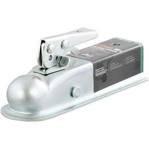 CURT 25153 Straight Tongue Trailer Coupler for 2-Inch Channel, 2-In Hitch Ball, 3,500 lbs