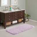 Suchtale Large Extra Soft and Absorbent Shaggy Bath Mat (24 x 60, Lavender) Machine Washable Microfiber Non Slip Bath Mat for Bathroom Floor