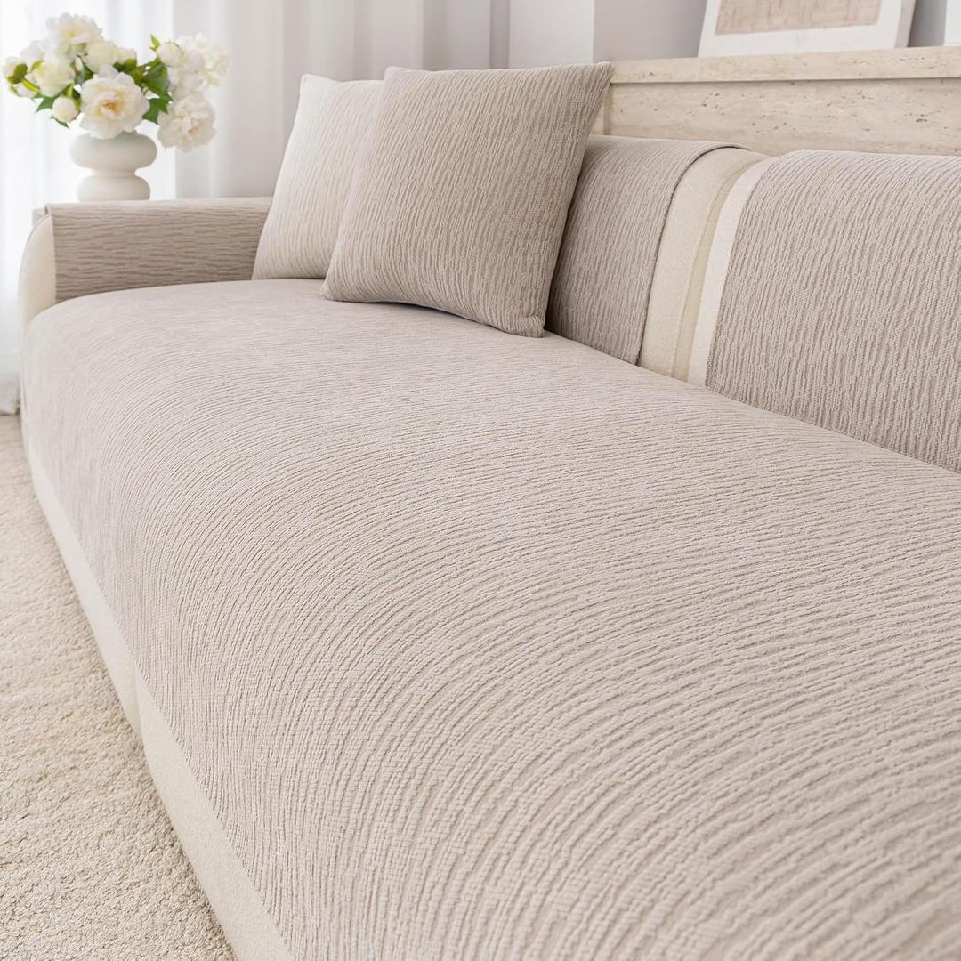 Waterproof Couch Cover for Dogs,Nonslip Sofa Cover for L Shaped Sofa,Washable Furniture Protector Pet Friendly(Coffee,36"x70")