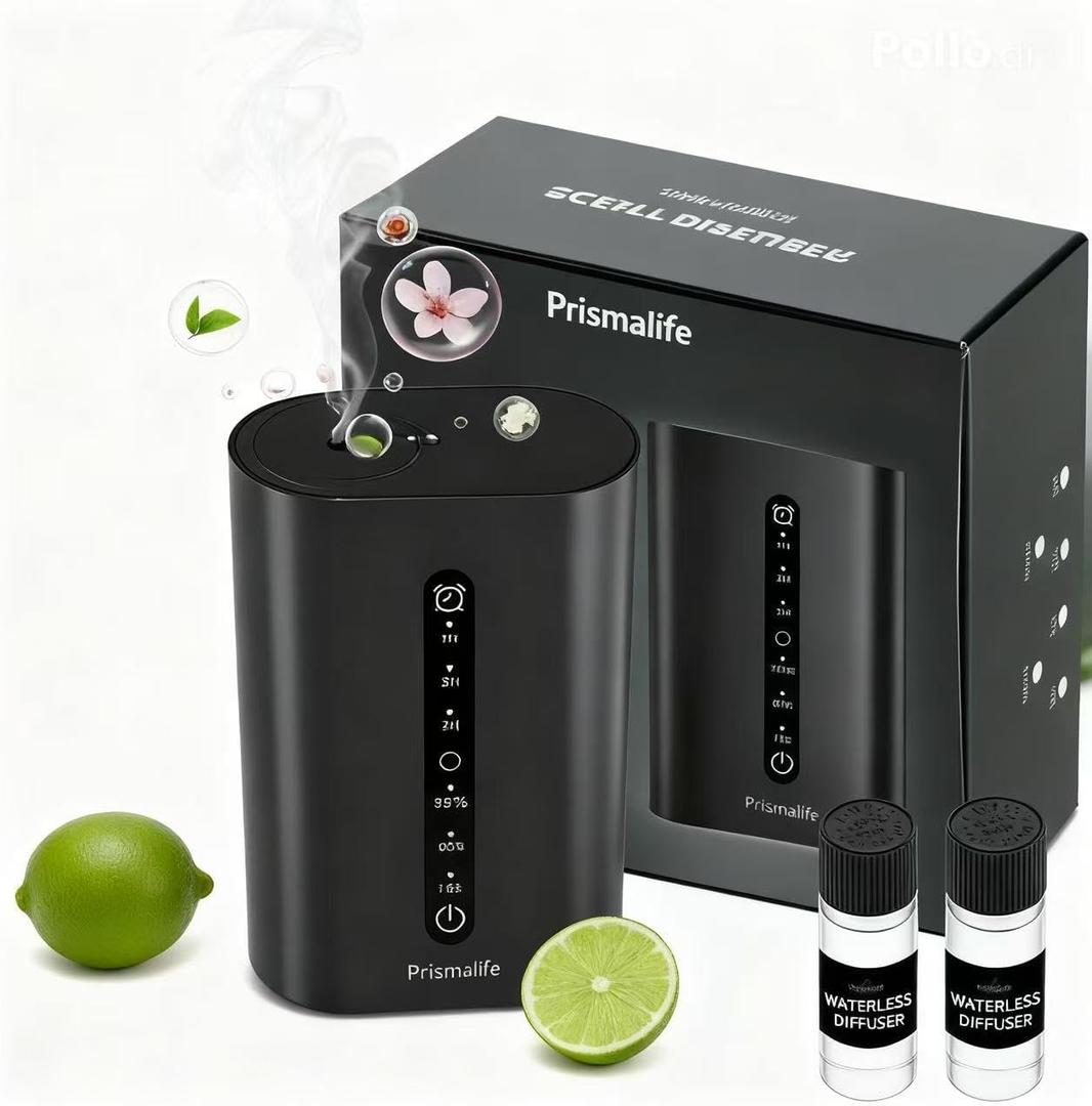 2025 Upgrade Smart Plug in Diffuser, Waterless Scent Diffusers for Home Cover Up to 800 Sq. Ft with 3 Mist Levels & Timers, Waterless Essential Oil Diffuser with RGB Lighting for Home, Office