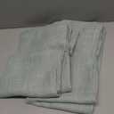 Tollpiz Short Linen Curtains Bedroom Rod Pocket Semi Sheer Curtain Burlap Light Filtering Thick Linen Drapes for Living Room, 38 x 45 inches Long, Sage Green, Set of 2 Panels