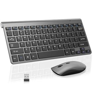 2.4G Wireless Keyboard and Mouse Compact Keyboard Mini Portable Silent Mouse, Suitable for Laptops Mac PC Travel Keyboard and Mouse : Electronics