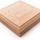 Classic Red Oak Newel Post Cap Will fit Over 3 1/2" x 3 1/2" Post (Interior)