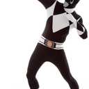 Morphsuits Power Ranger Costume Adult, Power Rangers Costume Adult Men, Power Ranger Costume Adult Woman (X-Large, Black)