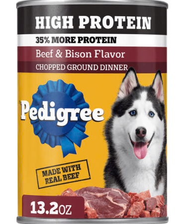 PEDIGREE® HIGH PROTEIN Adult Chopped Beef & Bison Flavor Wet Dog Food
