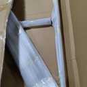 Dining Table, Sintered Stone Kitchen Table, 56" Grey Modern Rectangular Slate Patio Table with Metal Legs, Indoor Outdoor Stone Dining Table for Patio, Backyard, Scratch and Heat Resistant