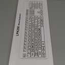 EDJO Large Print Computer Keyboard, Wired USB Full Size Quiet Keyboard with 4X Oversized Print Letters for Visually Impaired Low Vision Individuals Easy to See and Type for PC, Laptop,Windows