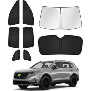 Canvcle Sunshades for Honda CRV 2023-2025 2026 CR-V Accessories Windshield Sun Shade Side Rear Window Shade Cover Sun Visor Shield Privacy Protection Keep Vehicle Cool Black 8PCS
