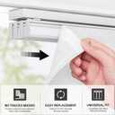 4-Panel Replacement Fabric for Sliding Panel Track Blinds 23" W x 96" L Fabric Only Pre-Attached Hook & Loop Fasteners Trimmable, No Bottom Rail Included, Light Filtering - White