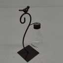 Marbrasse Desktop Glass Planter Hydroponics Vase,Planter Bulb Vase with Holder for Home Decoration,Modern Creative Bird Plant Terrarium Stand, Scindapsus Container (Bulb Vase)