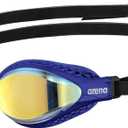 ARENA Unisex Adult Air-Speed Anti-Fog Racing Swim Goggles for Men and Women Air Seals Technology for Superior Comfort (Yellow Copper/Blue)