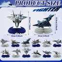 12 Pcs Fighter Party Decorations Air Force Honeycomb Centerpiece Fighter Table Topper Airplanetable Decoration for Birthday Party Favor Supplies