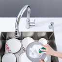 Sink Soap Dispenser for Kitchen Sink (Chrome), All Brass Built-in and Refill from Top Design,Metal Hand Soap & Dish Soap Copper Pump