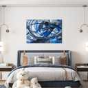 Abstract Wall Art Decor Modern Wall Art Pictures for Living Room Abstract Canvas Art Wall Decor Blue Wall Art Prints Black and White Wall Art Decor Artwork for Walls Home Office Decorations 32" X 48"
