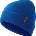 Beanie for Men/Women Winter Hat Knit Cuffed Soft Warm Unisex Skull Stocking Cap (Indigo)