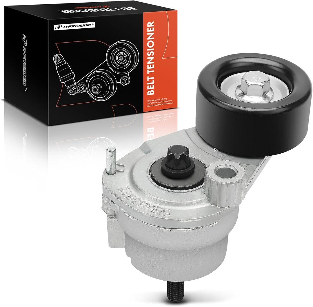 A-Premium Belt Tensioner Assembly with Pulley Compatible with Chevrolet Cruze 2010-2016, Sonic 2012-2018 & Saturn Astra 2008-2009 L4 1.8L, Replace# 55350422, 55563512