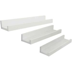 ESRW Set of 3 Shelving Solution Floating Wall Shelves, White Floating-Shelves Wall Decor Bedroom Decor Floating Shelves Bathroom Storage Wall Shelves Corner Shelf Shelves for Wall Wall Shelf