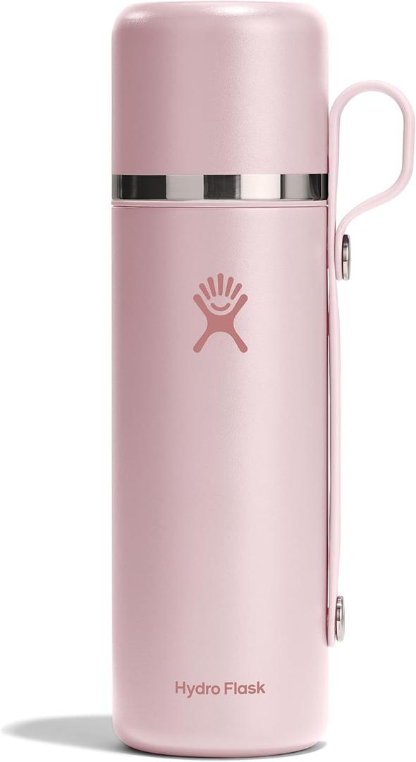 Hydro Flask Hot Flask & Cup  Insulated Stainless Steel, Hot Drink Travel Container for Coffee & Tea 28 Oz Trillium Pink