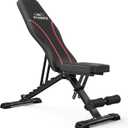 FLYBIRD Adjustable Bench,Utility Weight Bench for Full Body Workout- Multi-Purpose Foldable Incline Bench (Black)