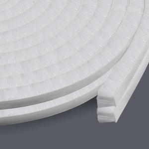Brush Weather Stripping Seal, Draft Stopper for Doors 66 Feet, Self-Adhesive Under Door Seal for Energy Efficiency, Block Draft, Dust, Noise, for Interior/Exterior Doors, Windows, Garage (White) (2Pack 33Feet x 0.6in Brush x 0.35in Backing)