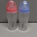 Natural Breastfeeding Bottles Wide Neck, Newborn Baby Bottles with Slow Flow Nipples (S), 0 Months +, BPA Free PP, 7 oz & 4 Pack - Mix Color