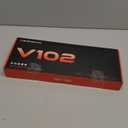 V102 Wired Keyboard, 98 Keys Creamy Gaming Keyboard with Number Pad, Display Screen & Media Knob RGB Silent Wired Cute Computer Keyboard for Laptop PC Gamer - Cream Pink