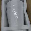 BUYMAX Plant Pots Indoor 6 inch Ceramic Flower Pot with Drainage Hole and Ceramic Tray - Gardening Home Desktop Office Windowsill Decoration Gift, Set of 2(White)