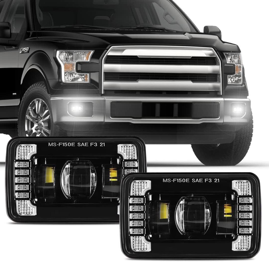 LED Fog Lights Kit Compatible with Ford F150 2015 2016 2017 2018 2019 2020 Replacement Bumper Driving lights Assembly DOT Approved 1 Pair - Black