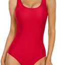 Dance Leotards for Women Basic Soild Tank Ballet Dancewear Scoop Neck Bodysuit for Adult (XX-LargeUnique Seller-Ahkqam-FBA, Red)