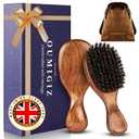 Small Boar Bristle Hair Brush Since 1965 British Craftsmanship, Handmade Natural Wooden Mini Hairbrush/Beard Brush, Pure Soft Bristles Gentle Detangling Women Men Kids Thin Fine Hair, Smooth & Shine