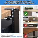 Adjustable Clamp Mount on Desk for PC Tower - No Drilling, Height Adjustable from 13.2" to 21.6", Width Adjustable from 5.5" to 9.8", Heavy Duty Under Desk Computer Mount, Computer Mount for Desk