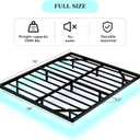 Awesofurni Floating Bed Frame Full Size, Full Bed Frame with Smart LED Lights, Heavy Duty Modern Metal Platform Bed No Box Spring Needed - Easy Assembly and Noise Free, Prouct Dimensions 75"L x 54"W x 8"H