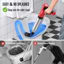 POPULO Electric Toilet Plunger Swift High Pressure Drain Unclogger Plungers for Bathroom, Floors, Shower Heavy Duty Versatile Home Toilet Clog Remover (Black)