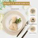Geosar 100 Pcs Disposable Paper Placemats Cotton Woven Look 13'' Round Placemats Rustic Disposable Table Pads Bulk for Dining Table Decoration Birthday Wedding Bridal Baby Shower Party (Beige)