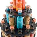 Party Display for Mini Liquor Bottles | 21st Birthday Holiday Celebration Decoration Centerpiece (Three Tier, Black)