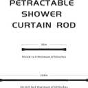 Shower Curtain Rod 56-104 Inch, 1"Diameter Spring Long Adjustable Tension Curtain Rods for Bathroom Windows Closet No Drilling No Rust, Black