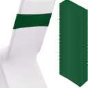 PATIKIL Premium Spandex Chair Sashes Bows, 50 Pcs Elastic Stretch Chair Cover Band Ties with Slider Buckle for Birthday Party Banquet Wedding Decoration, Dark Green