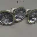 GU10 Halogen 50W Bulbs, 120V Halogen Light Bulb, GU10 Base Replacement for Candle Warmer Lamp Bulb, Warm White Dimmable Glass Cover for Spot Recessed Track Lighting, Range Hood Lights, 3 Pack