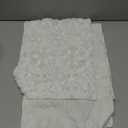 Roshtia Winter Snowflake Table Runner Soft Plush Faux Fur Jacquard Snowflake Tabletop Runner 13 x 72 Inch Winter Kitchen Dining Table Decor for Home Indoor Outdoor Holiday Party Decor (White)