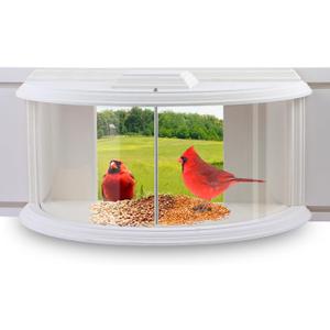 JOYSEUS Window Bird Feeder, 180 Clear View Bird Feeder, Durable and Elegant in-Window Bird Feeder for Watching Birds - Embrace The Delight of Bird Feeder.
