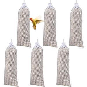 Finch Sock Feeder for Outdoor, 6Pcs Finch Feeder for Wild Birds, Garden, Backyard, Thistle Bird Feeder Easy-Fill Design for Bird Lovers and Nature Enthusiasts