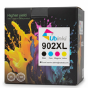902XL Cartridges Replacement for HP 902 XL Ink Cartridges Work for 6963 6964 6978 6970 6960 6975 6962 6968 6954 6951 6956 6961 6958 6950 Printers T0A39AN 4-Pack Cyan Magenta Yellow Black