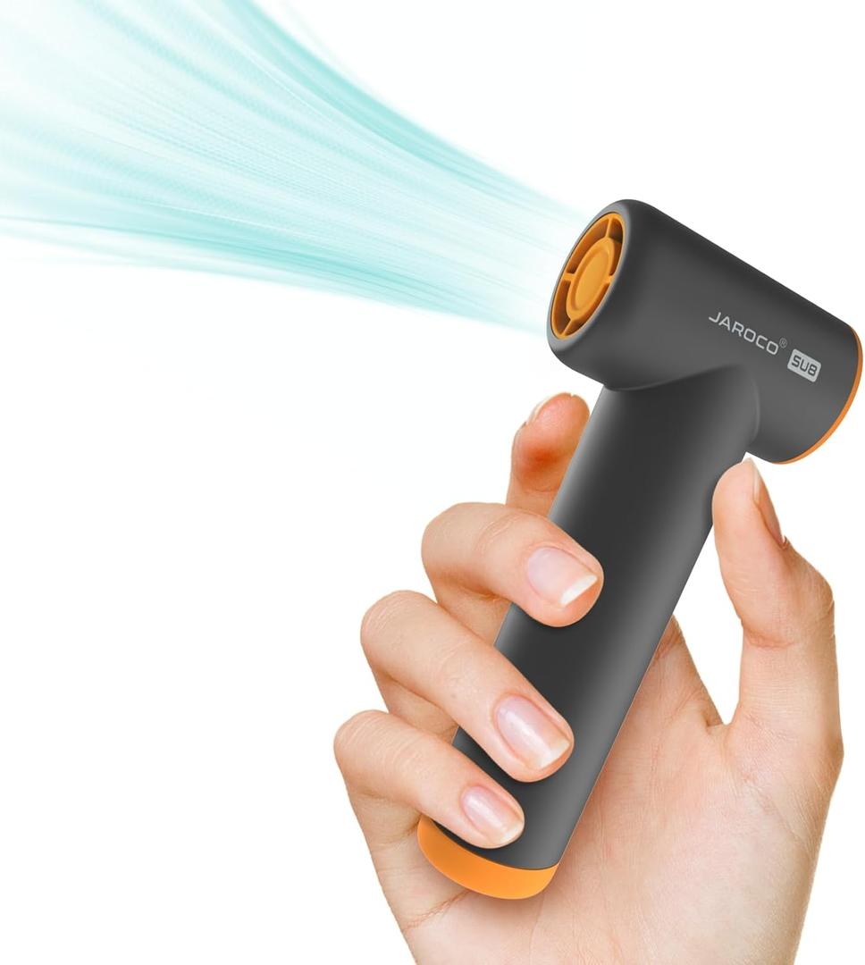 Handheld Portable Turbo Fan, 85000RPM Super High-speed Fan with 4-speed, 4000mAh, USB-C Rechargeable Personal Battery Operated, Mini Small Pocket Design for Travel/Outdoor/Vacation/Concert/Gift, Grey