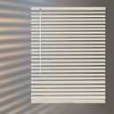 Aluminum Mini Blinds for Windows Cordless Horizontal Window Shades for Light Adjustment, Metal Venetian Blinds Waterproof for Bedroom, Bathroom, 32" W x 64" H, Beige