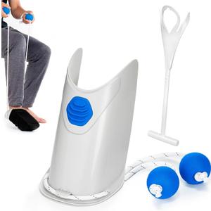 Sock Aid Kit for Seniors and Limited Mobility, Wide Assist Tool with Adjustable Cords, Non-Slip Plastic Shell, Makes Putting On and Taking Off Socks Easier