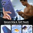 Magnetic Shockproof for iPhone 17 Pro Case,Upgraded[Camera Protection][Compatible with Magsafe][Non-Slip][Mil-Grade Protection] Slim Translucent Matte Phone Case for iPhone 17 Pro,Cobalt Blue