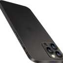 Compatible with iPhone 13 Pro Slim Case,Paper-Thin Matte Finish Skin Back Case [Anti-Fingerprints& Non Yellowing] Ultra Protective Cover with Camera Protection for Men 6.1 Inch (Black