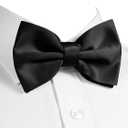 trilece Bow Ties for Men - Men's Solid Pretied Bowties for Formal Wear - Adjustable Bow Tie - Bow ties for Woman (Black)