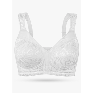 Wingslove Women's Full Coverage Non Padded Comfort Minimizer Wire-Free Bra Plus Size, 40DD/E Size